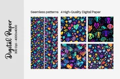 Dog Paw Digital Paper Seamless Scrapbook Paper Product Image 3