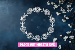 30 Paper cut floral wreath SVG for paper cutting Product Image 10