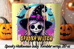 Cute and Spooky Halloween Tumbler wrap PNG, 20 oz. Product Image 3
