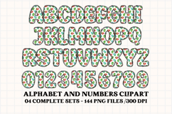 Christmas Alphabet png clipart, christmas letters doodle Product Image 4