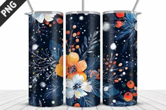 Flowers Tumbler Wrap | Sublimation Design | Tumble PNG Product Image 3