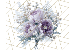 Whimsy Winter Florals Clipart PNG, Christmas Png Clipart Product Image 2