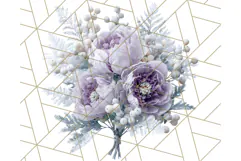 Whimsy Winter Florals Clipart PNG, Christmas Png Clipart Product Image 2