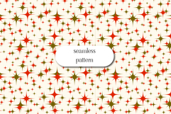 Retro Christmas Starburst Seamless Holiday Pattern Product Image 1