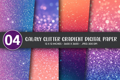 Galaxy Glitter Gradient Digital Paper Product Image 1