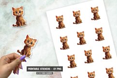 Cute cat sticker, funny cat sticker png Product Image 1