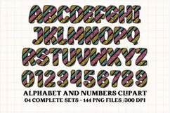 Rainbow Animal Alphabet png clipart, animal letters doodle Product Image 4