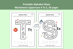 26 Page Printable Alphabet Maze Worksheets Product Image 10