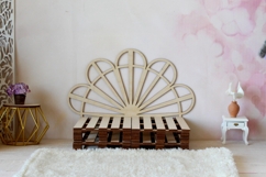 Miniature headboard peacock digital file laser cut vector Product Image 10