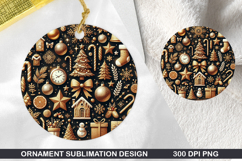 Pattern Stained Glass Ornament PNG, Digital Download File Product Image 1