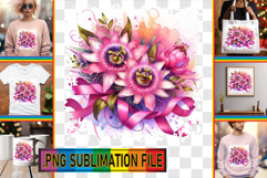 Playful TSHIRT Gift Ideas PNG, Flowers Product Image 1