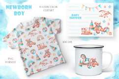 Baby boy watercolor set. Birthday. Product Image 10