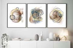 Abstract composition,set of 3 prints,Wall art printable Product Image 2