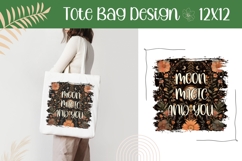 Boho Flowers Illustration, Moon Magic and You Sublimation Product Image 1