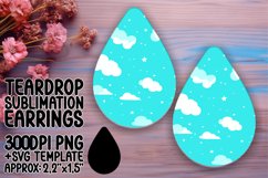 Chic Neon Abstract Teardrop Earring Sublimation Product Image 1