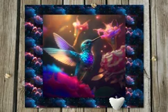 Hummingbird & flowers | Sublimation skinny tumbler designs Product Image 10
