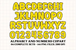 Cute Kids Monster Alphabet & Numbers doodle PNG Clipart Product Image 4