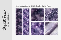 Purple Luxury Digital Papers Marble and Glitter digital Product Image 2