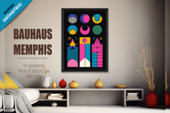Abstract geometric Bauhaus, Memphis 03. 10 Posters. Product Image 4