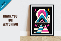 Abstract geometric Bauhaus, Memphis 03. 10 Posters. Product Image 6