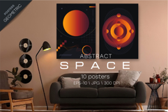 Abstract Futuristic Posters. 10 Posters. Product Image 2