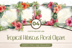 Tropical Hibiscus Clipart PNG Product Image 1