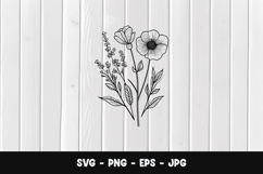 Poppy Bloom SVG PNG Product Image 1
