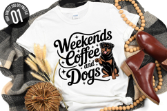 Weekends Coffee And Dogs SVG - Dog t-shirt Design Product Image 1