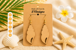 Summer Earrings Laser Cut SVG Product Image 1