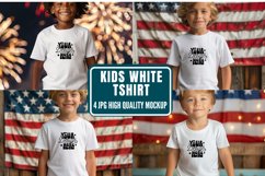 4th of July Kids T-shirt Mockup, Kids Sweater Mockup Product Image 1