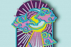 Moon 3D Multilayer SVG/ Moon 3D mandala/ Moon paper cut Product Image 9