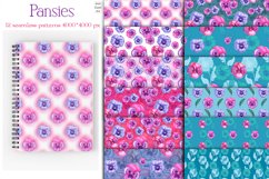 Pansies, violets. Floral seamless pattern Product Image 7