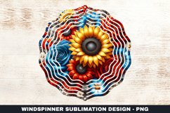Flowers Wind Spinner Sublimation Design Product Image 1