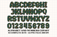 Christmas Alphabet png clipart, christmas doodle letters Product Image 4