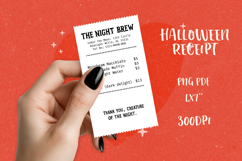 Spooky Halloween Receipt PNG|Funny Printable &amp; Sublimation Product Image 1