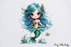 Christmas Mermaid Clipart Bundle PNG Product Image 11