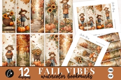 Fall Vibes Printable Bookmark Bundle Product Image 1