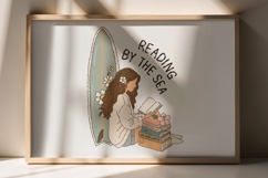 Coastal Book Lover Clipart PNG Bundle Product Image 6