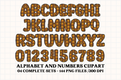 Thanksgiving Alphabet clipart, thanksgiving letters doodle Product Image 4
