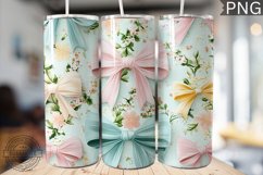Spring Fling Bow Tumbler Wrap -High Quality 300 Dpi Product Image 1