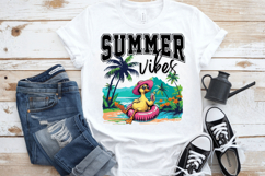 Summer vibes Silly Goose PNG sublimation |Beach &amp; Summer PNG Product Image 7