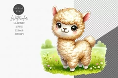 Farm animals clipart, Llama clipart, Cute animals Product Image 1