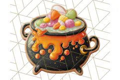 Halloween Cookie Clipart PNG, Spooky Sugar Treat Art Product Image 2