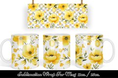 Summer Flowers Coffee Mug PNG, Sublimation Mug Full Product Image 1