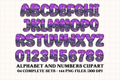 Halloween Alphabet png clipart, halloween letters doodle Product Image 4