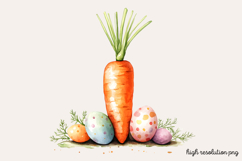 Carrot Watercolor Clipart PNG Product Image 1
