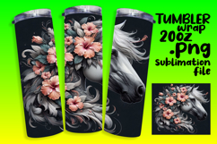 20oz Tumbler Template for Gifts , Horse Product Image 1