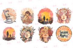 Retro Mothers Day Clipart Sublimation - 24 Png Bundle Product Image 4