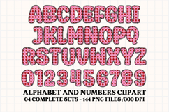 Valentine Alphabet Clip Art, valentines day letters doodle Product Image 4