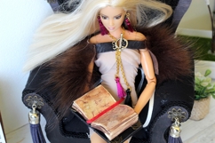 Miniature witch book tutorial, old pages leather cover Product Image 10